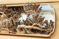 非公開　貫禄ある松の木を丁寧に彫り描いた深彫り彫刻欄間　EZ2565ab　在庫(a:1 b:1)枚