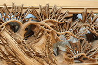 非公開　貫禄ある松の木を丁寧に彫り描いた深彫り彫刻欄間　EZ2565ab　在庫(a:1 b:1)枚