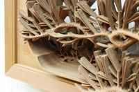 非公開　貫禄ある松の木を丁寧に彫り描いた深彫り彫刻欄間　EZ2565ab　在庫(a:1 b:1)枚