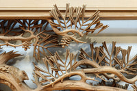 非公開　貫禄ある松の木を丁寧に彫り描いた深彫り彫刻欄間　EZ2565ab　在庫(a:1 b:1)枚