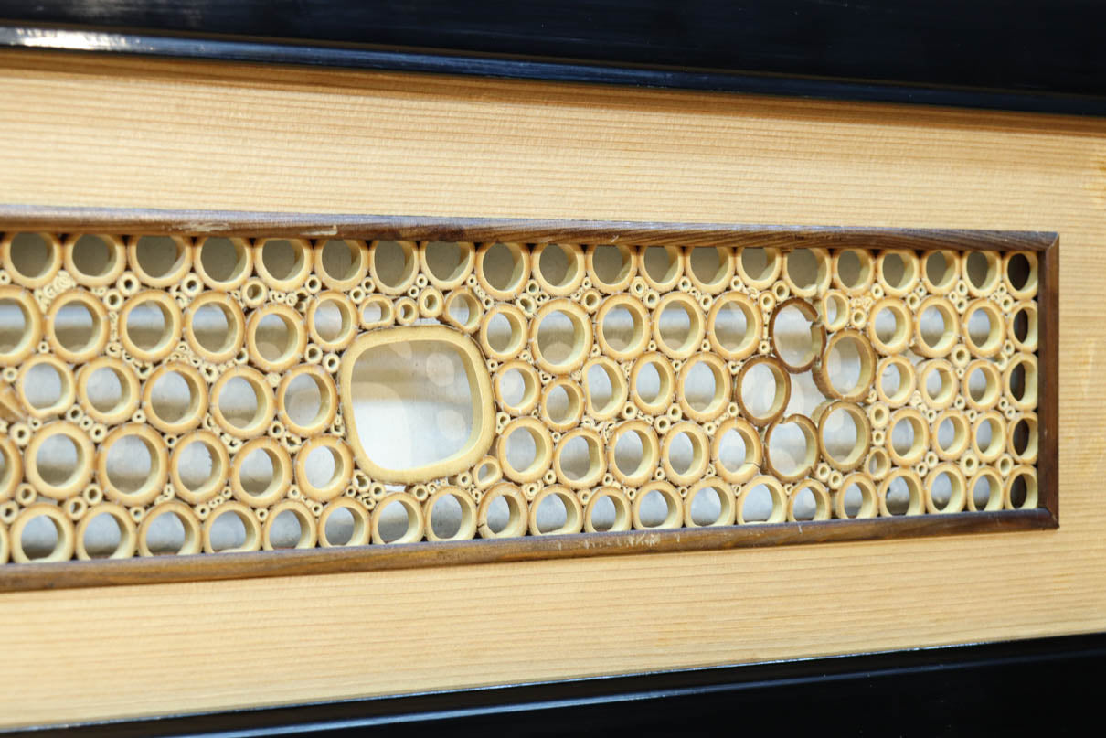 竹の輪で描く窓絵が可愛らしい欄間　EZ2566ab　在庫(a:1 b:1)枚