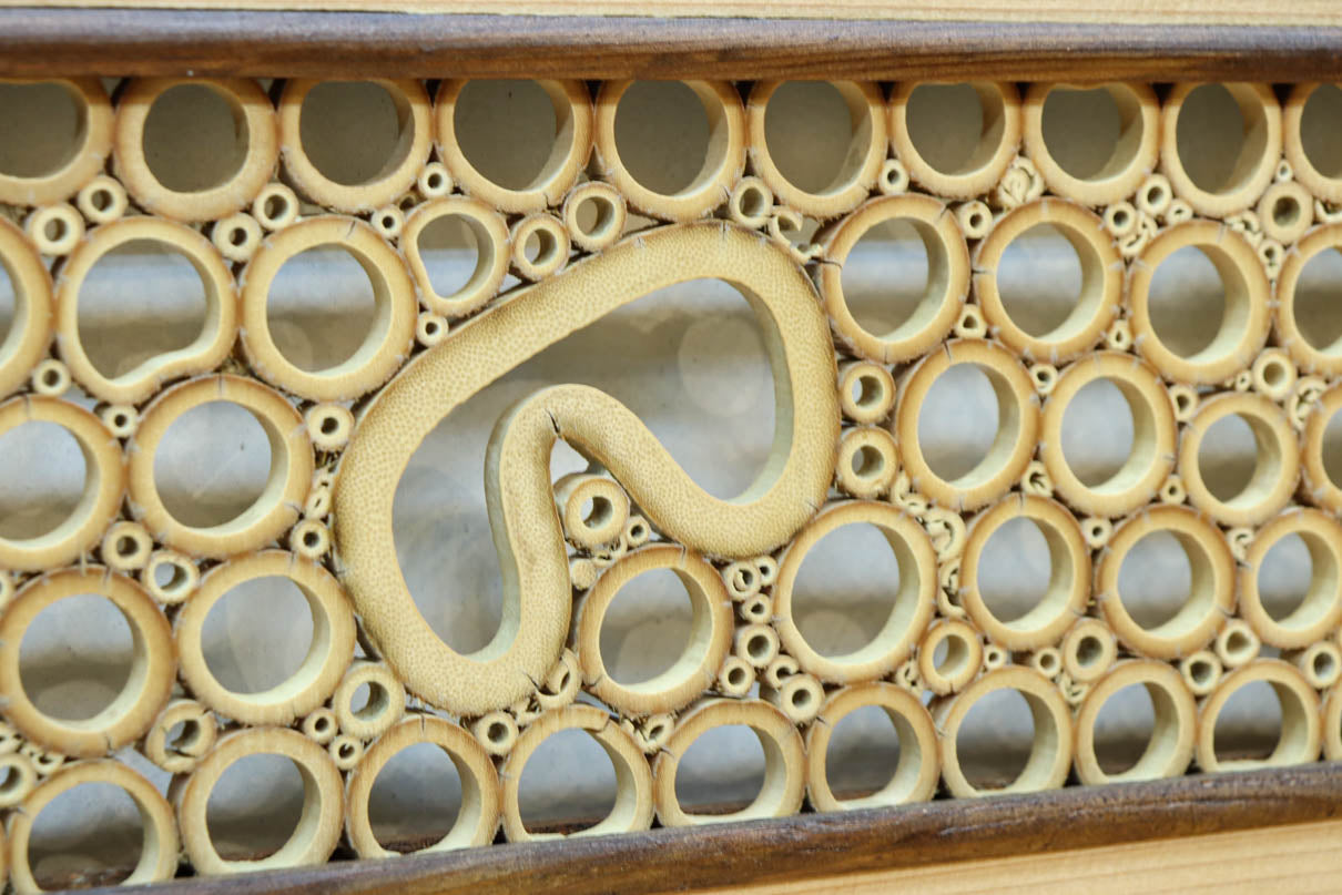 竹の輪で描く窓絵が可愛らしい欄間　EZ2566ab　在庫(a:1 b:1)枚