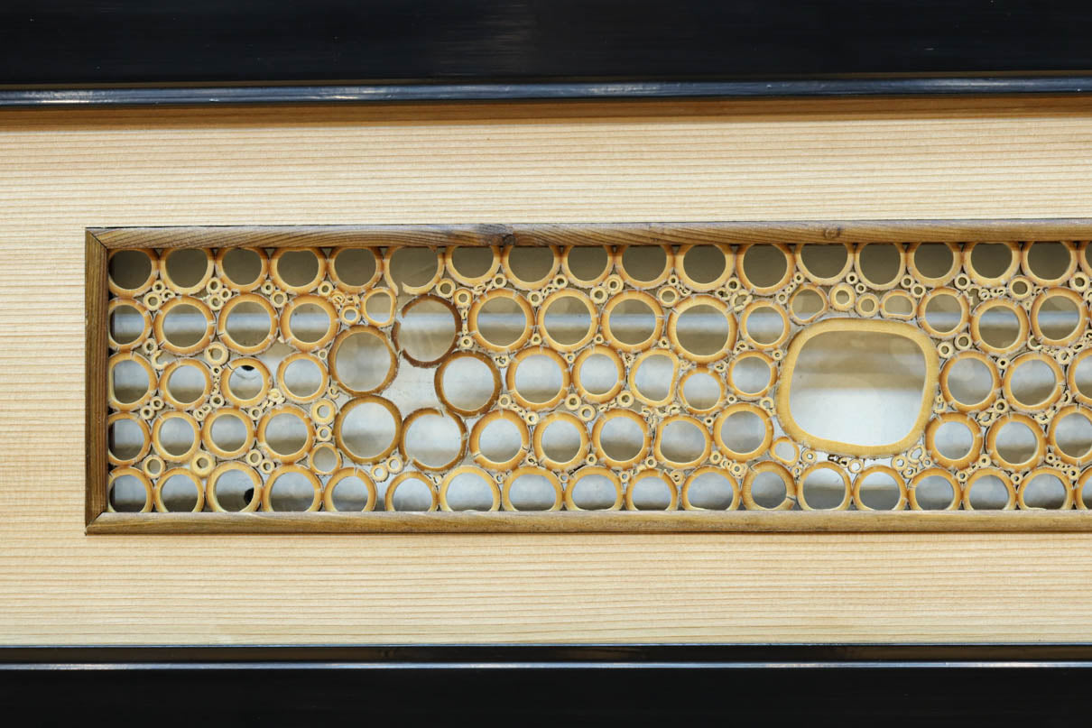 竹の輪で描く窓絵が可愛らしい欄間　EZ2566ab　在庫(a:1 b:1)枚