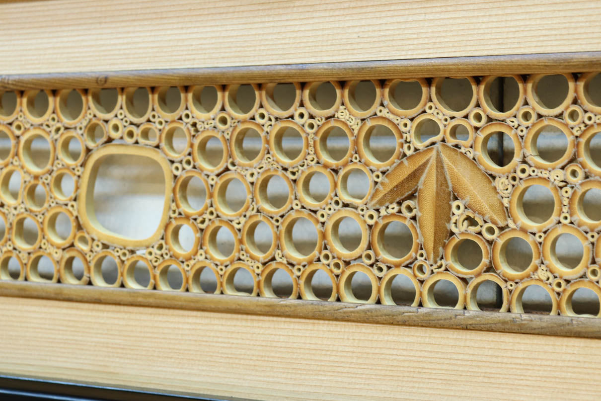 竹の輪で描く窓絵が可愛らしい欄間　EZ2566ab　在庫(a:1 b:1)枚