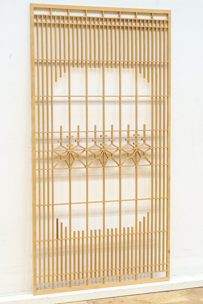 木地色の桐組子装飾で上品な面持ちある建具素材 EZ2572 在庫8枚 – 古福