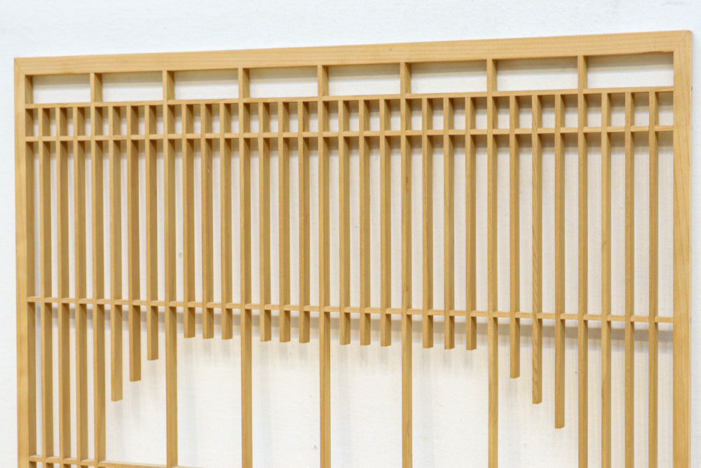 木地色の桐組子装飾で上品な面持ちある建具素材 EZ2572 在庫8枚 – 古福