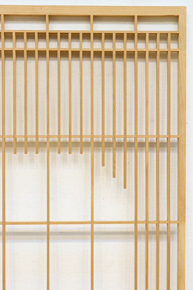 木地色の桐組子装飾で上品な面持ちある建具素材　EZ2572　在庫8枚
