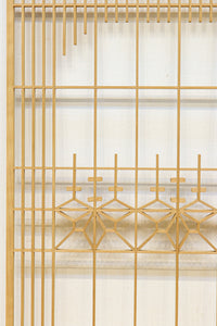 木地色の桐組子装飾で上品な面持ちある建具素材　EZ2572　在庫8枚