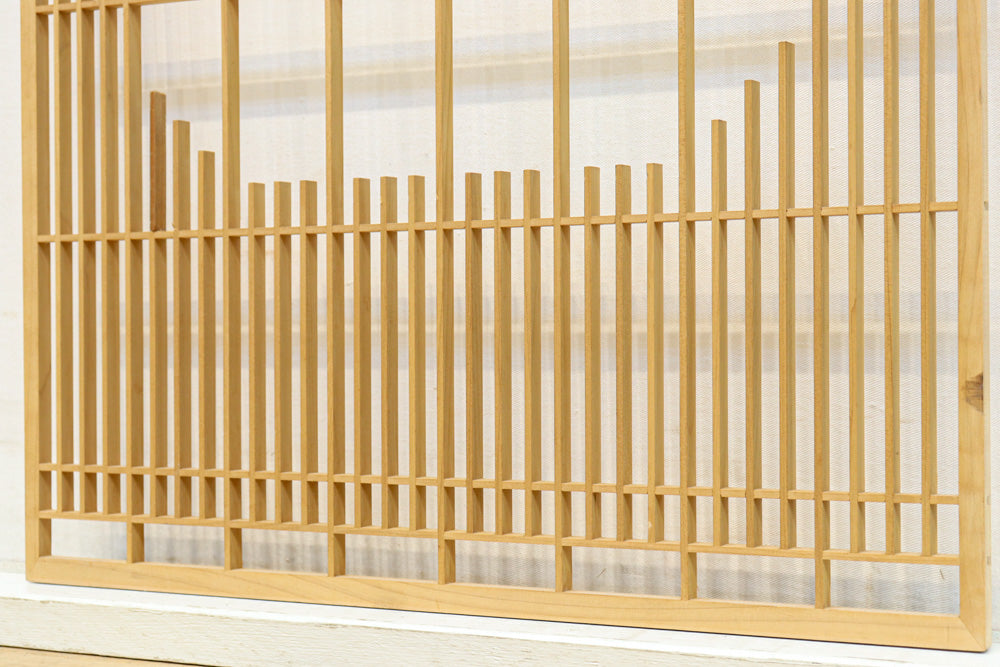 木地色の桐組子装飾で上品な面持ちある建具素材　EZ2572　在庫8枚