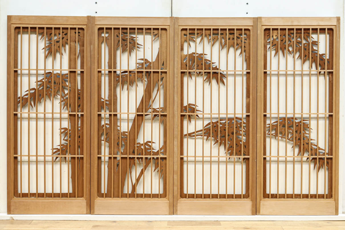 凛とした竹が力強い印象の井波書院　EZ2576　在庫4枚1組