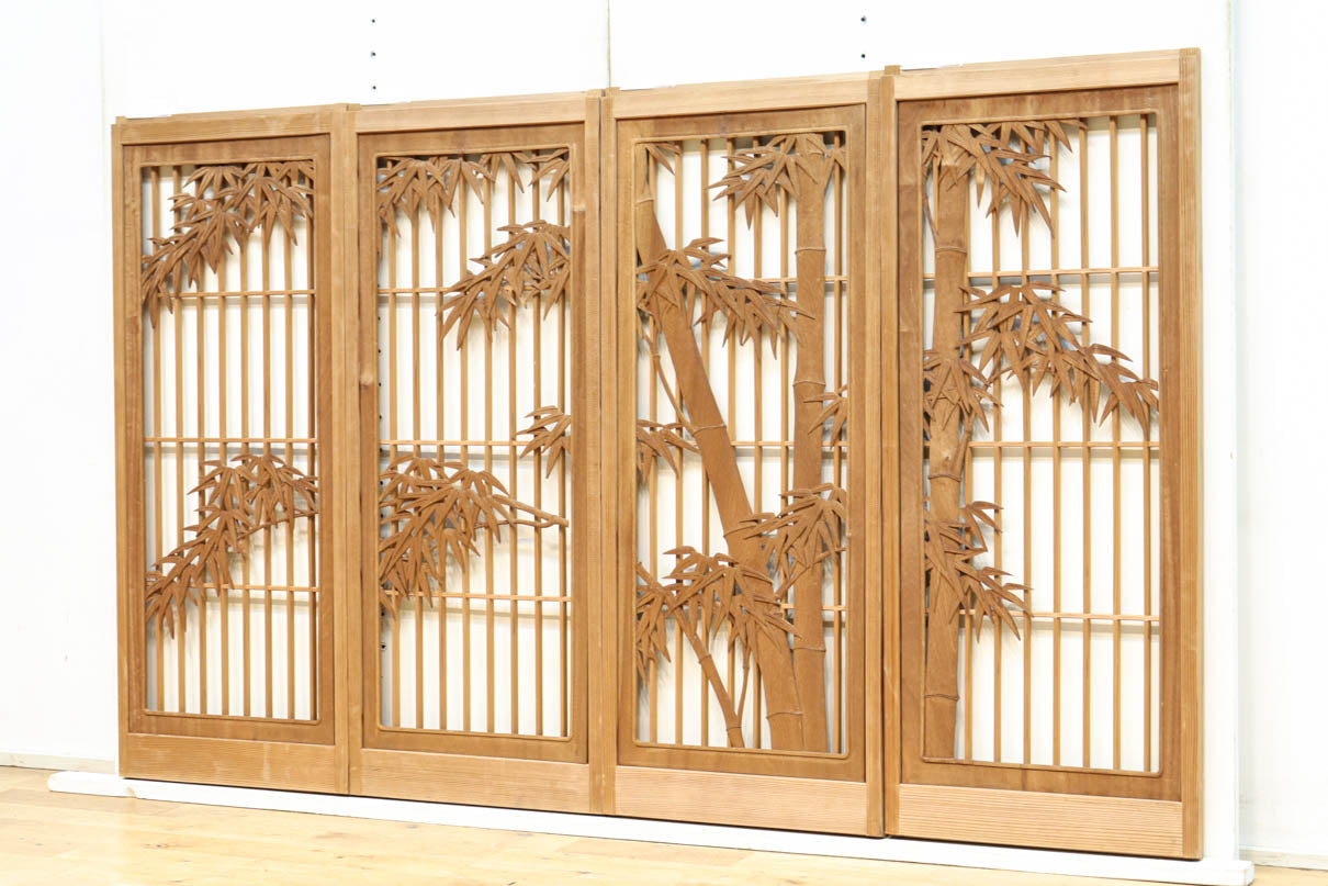 凛とした竹が力強い印象の井波書院　EZ2576　在庫4枚1組