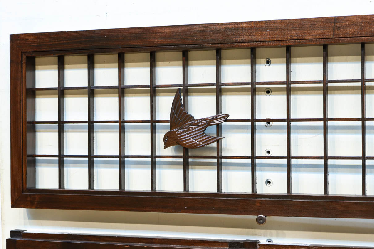 欄間木製 彫刻入り装飾品 木製彫刻装飾品 2点セット 欄間 中古 - メルカリ