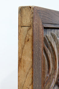 幅775ミリ!! 勇ましい姿の龍を描いた小型彫刻欄間　EZ2581　在庫1枚