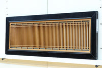 幅776ミリ!! 黒枠で和の風情溢れる小型縦繁欄間　EZ2582　在庫1枚