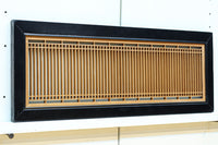 幅776ミリ!! 黒枠で和の風情溢れる小型縦繁欄間　EZ2582　在庫1枚