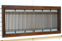 端然と縦格子が美しく並ぶ縦繁小型欄間　EZ2584　在庫1枚