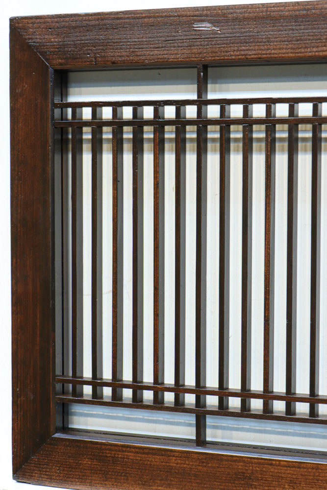 端然と縦格子が美しく並ぶ縦繁小型欄間　EZ2584　在庫1枚