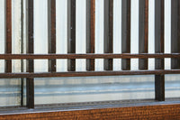 端然と縦格子が美しく並ぶ縦繁小型欄間　EZ2584　在庫1枚