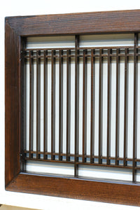 端然と縦格子が美しく並ぶ縦繁小型欄間　EZ2584　在庫1枚