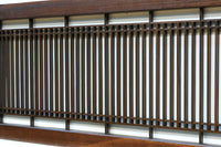 端然と縦格子が美しく並ぶ縦繁小型欄間　EZ2584　在庫1枚