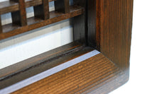 端然と縦格子が美しく並ぶ縦繁小型欄間　EZ2584　在庫1枚