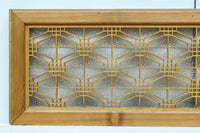 二重蜀江組子で雅な眺めをみせるダイヤガラス入り小型欄間　EZ2585　在庫1枚