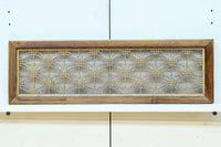 二重蜀江組子で雅な眺めをみせるダイヤガラス入り小型欄間　EZ2585　在庫1枚