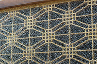 二重蜀江組子で雅な眺めをみせるダイヤガラス入り小型欄間　EZ2585　在庫1枚