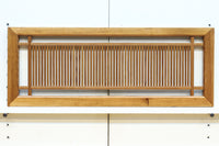 井桁枠で縦繁を囲い上品な面持ちある小型欄間　EZ2586　在庫1枚