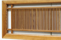 井桁枠で縦繁を囲い上品な面持ちある小型欄間　EZ2586　在庫1枚