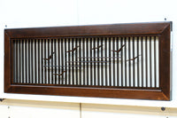 カモメが飛ぶ風情ある絵柄を描いた小型欄間　EZ2587　在庫1枚