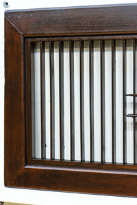 カモメが飛ぶ風情ある絵柄を描いた小型欄間　EZ2587　在庫1枚