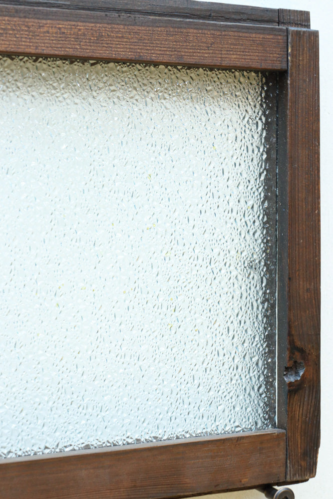 幅880ミリ!! グリーンの色ガラスが映えるガラス小型欄間 EZ2588 在庫1