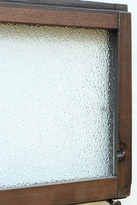 幅880ミリ!! グリーンの色ガラスが映えるガラス小型欄間　EZ2588　在庫1枚