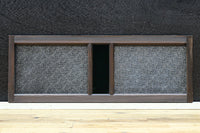 幅880ミリ!! グリーンの色ガラスが映えるガラス小型欄間　EZ2588　在庫1枚