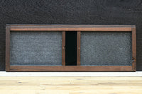 幅880ミリ!! グリーンの色ガラスが映えるガラス小型欄間　EZ2588　在庫1枚