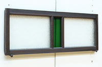 幅880ミリ!! グリーンの色ガラスが映えるガラス小型欄間　EZ2588　在庫1枚