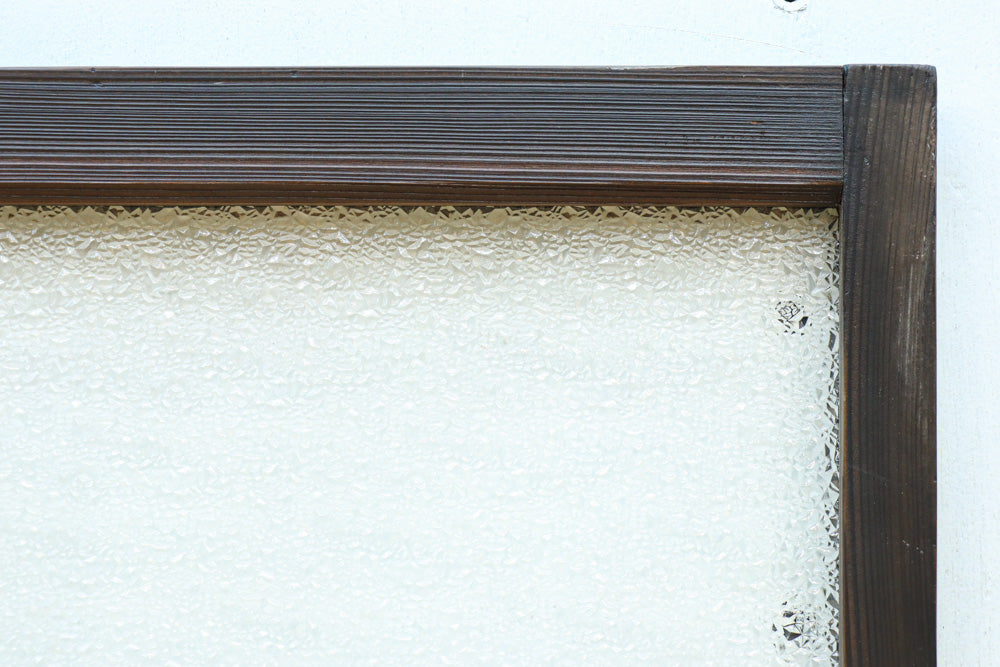 幅880ミリ!! グリーンの色ガラスが映えるガラス小型欄間　EZ2588　在庫1枚