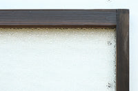 幅880ミリ!! グリーンの色ガラスが映えるガラス小型欄間　EZ2588　在庫1枚