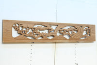 縁起物の木々を描いた上品な面持ちの彫刻欄間素材　EZ2593ab　在庫(a:1 b:1)枚