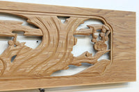 縁起物の木々を描いた上品な面持ちの彫刻欄間素材　EZ2593ab　在庫(a:1 b:1)枚