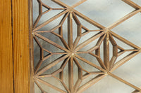 稀少小型サイズ!!　気品漂う組子帯模様で迫力ある両面ガラス入り建具セット　EZ2596　在庫4枚1組