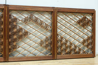 稀少小型サイズ!!　気品漂う組子帯模様で迫力ある両面ガラス入り建具セット　EZ2596　在庫4枚1組