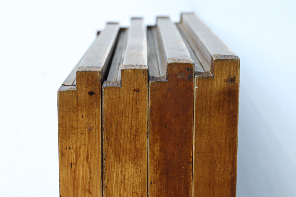 稀少小型サイズ!!　気品漂う組子帯模様で迫力ある両面ガラス入り建具セット　EZ2596　在庫4枚1組