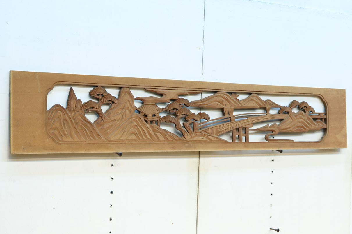 松島を描く彫刻欄間素材　EZ2598ab　在庫(a:1 b:1)枚