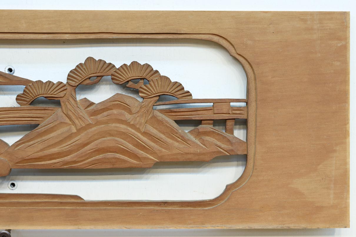 松島を描く彫刻欄間素材　EZ2598ab　在庫(a:1 b:1)枚