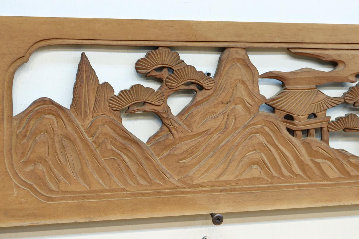 松島を描く彫刻欄間素材　EZ2598ab　在庫(a:1 b:1)枚