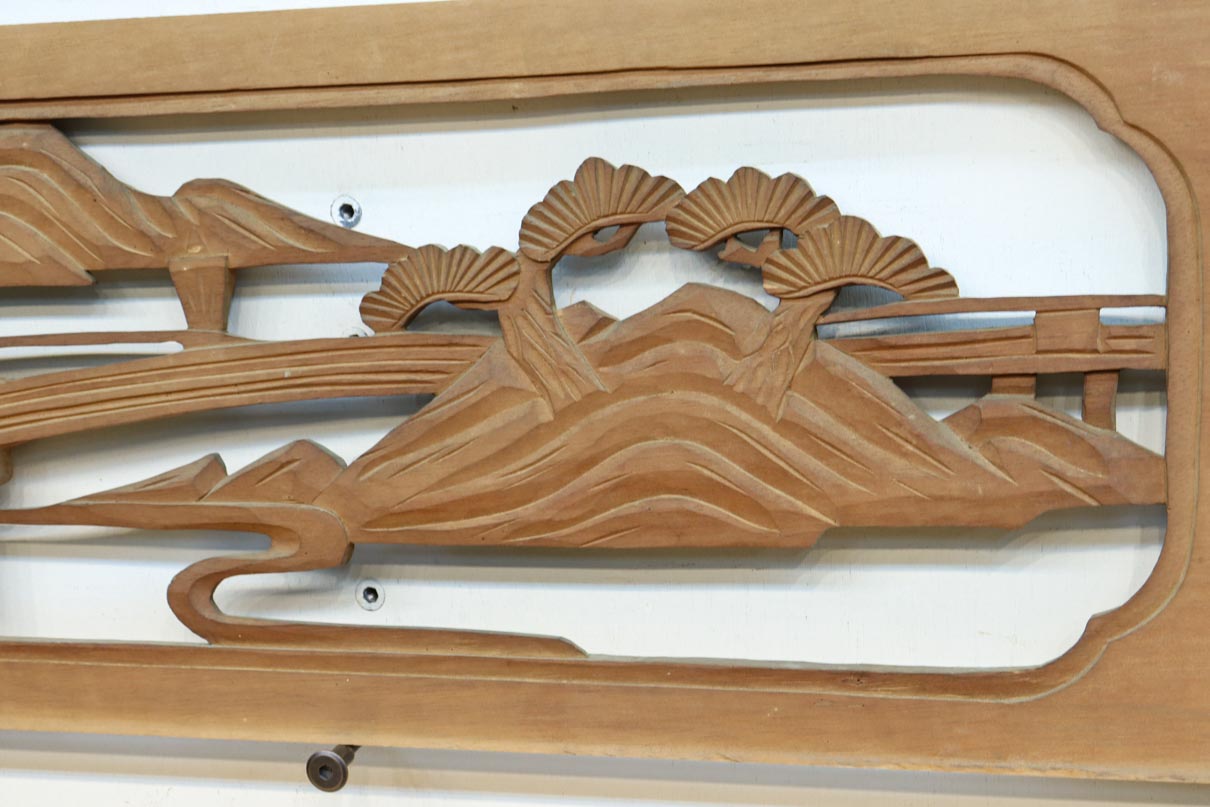 松島を描く彫刻欄間素材　EZ2598ab　在庫(a:1 b:1)枚