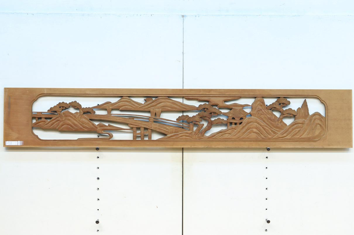 松島を描く彫刻欄間素材　EZ2598ab　在庫(a:1 b:1)枚