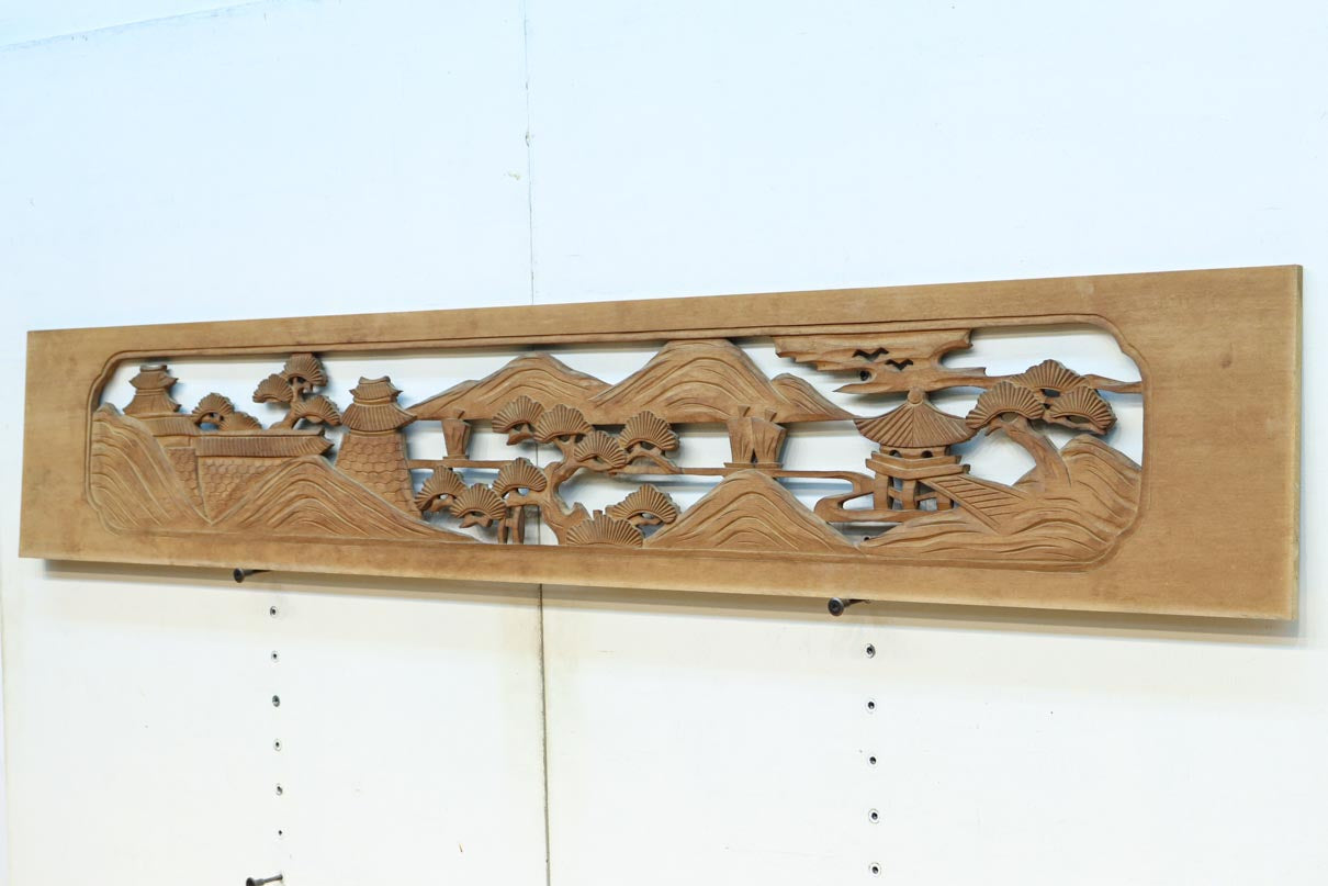 松島を描く彫刻欄間素材　EZ2598ab　在庫(a:1 b:1)枚